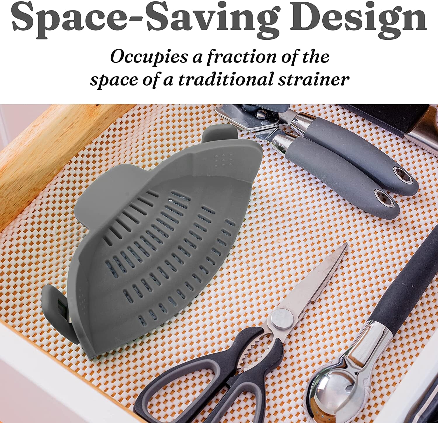 Snap N Strain Pot Strainer and Pasta Strainer - Tweety